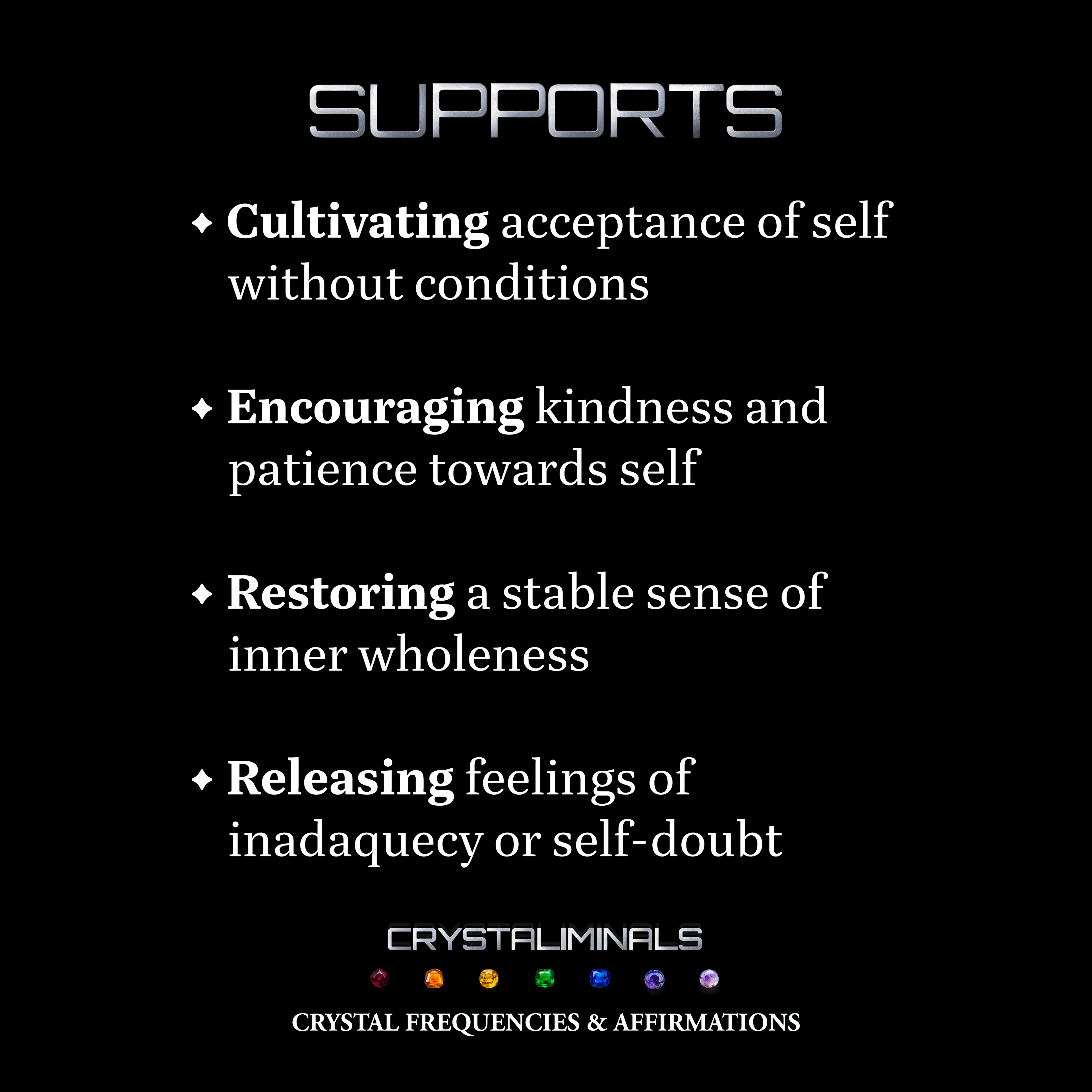 Unconditional Self Love - Crystal Frequency Subliminal Audio